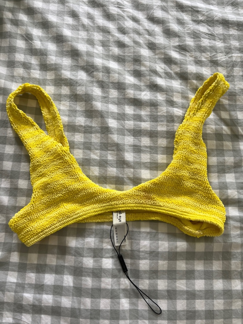 bond-eye Bright Yellow Textured Bralette